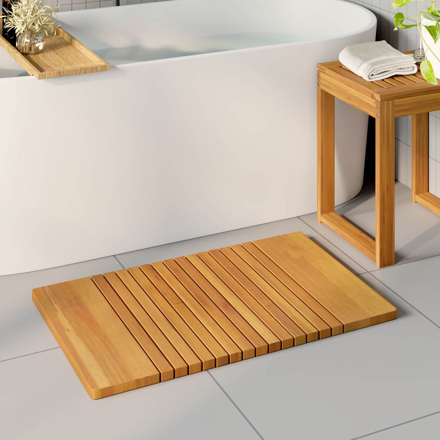 Badmat Effen Bruin 59 x 40 cm Hout