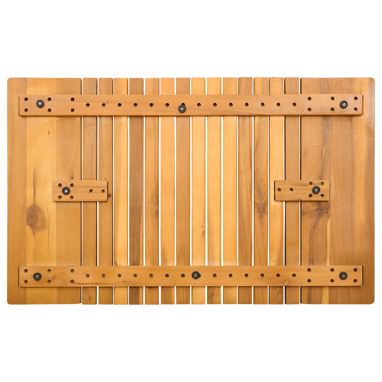 Badmat Effen Bruin 59 x 40 cm Hout