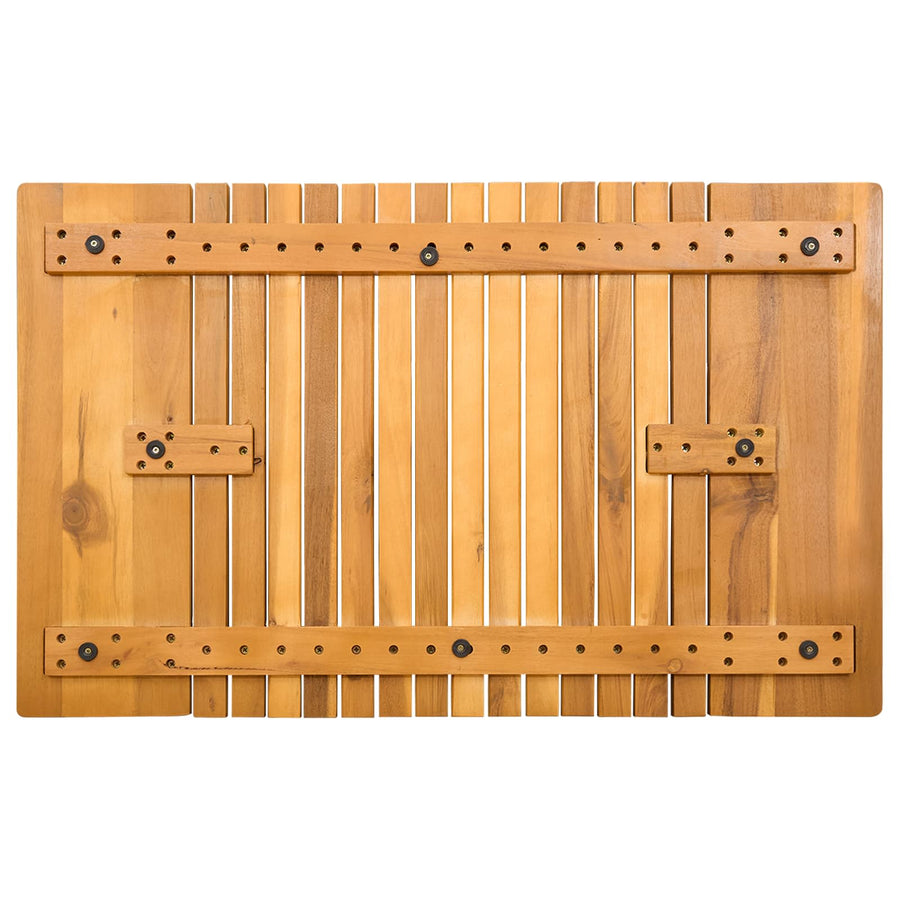 Badmat Effen Bruin 59 x 40 cm Hout