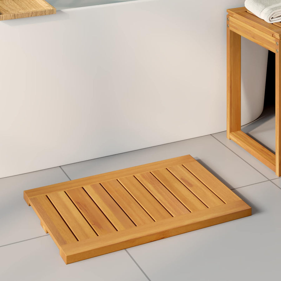 Badmat Effen Bruin 60 x 40 cm Hout