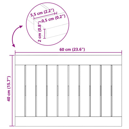Badmat Effen Bruin 60 x 40 cm Hout