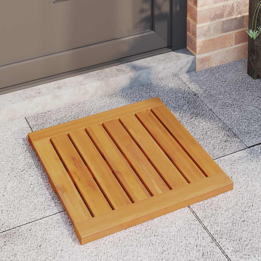 Badmat Effen Bruin 50 x 50 cm Hout