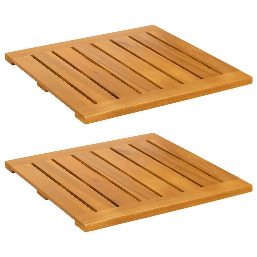 Badmat Effen Bruin 50 x 50 cm Hout