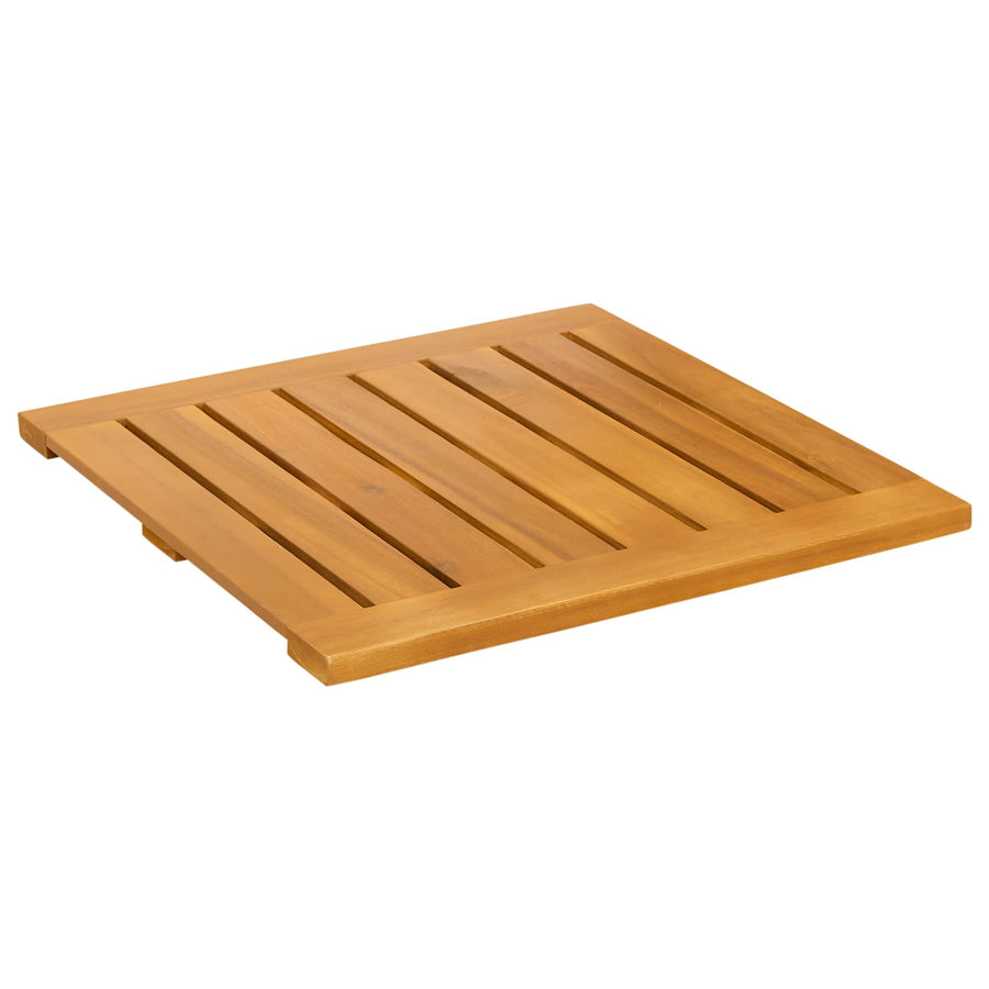 Badmat Effen Bruin 50 x 50 cm Hout
