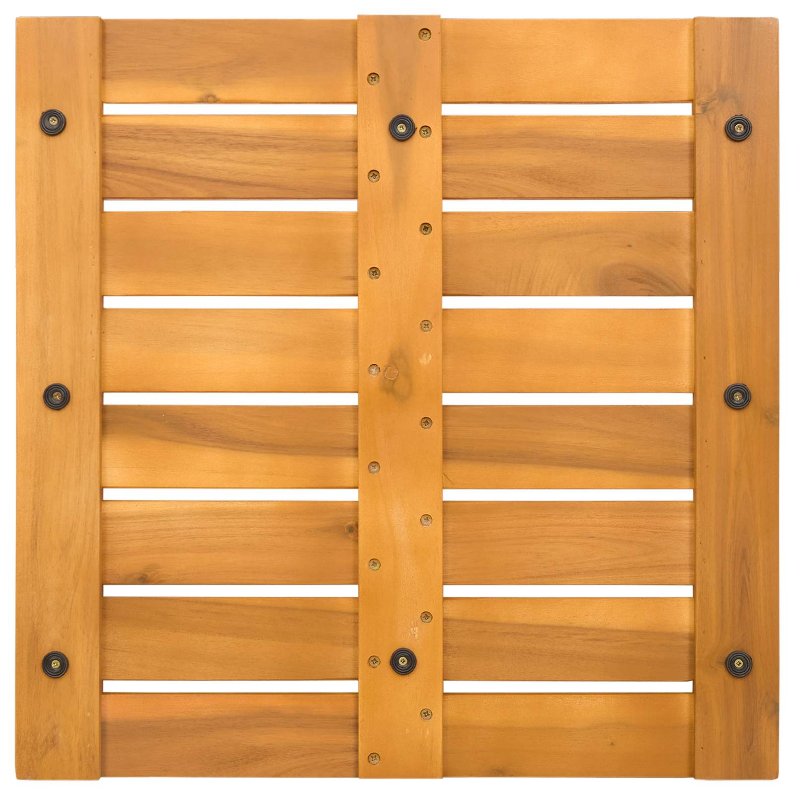 Badmat Effen Bruin 50 x 50 cm Hout