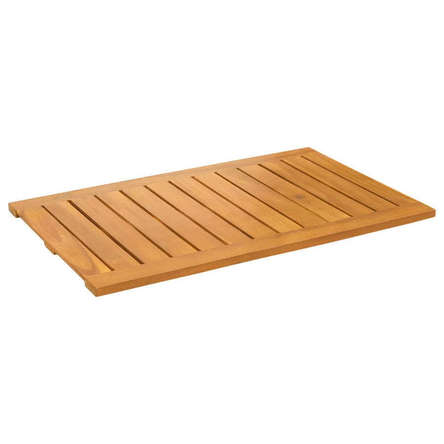 Badmat Effen Bruin 80 x 50 cm Hout