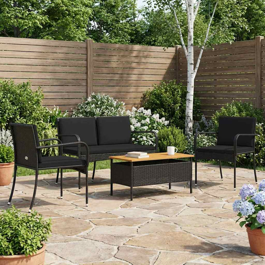 Tuin set met kussen staal