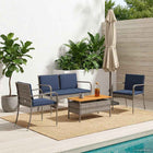 Garden set with cushion steel