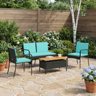 Garden set with cushion steel