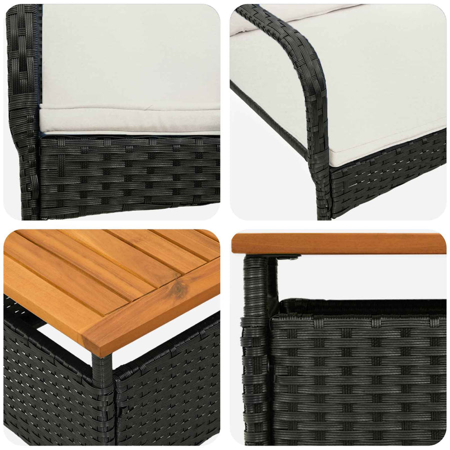 Tuin set met kussen staal