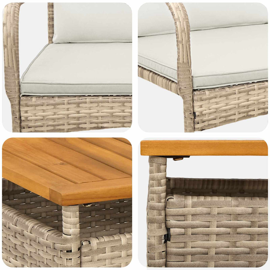 Tuin set met kussen staal