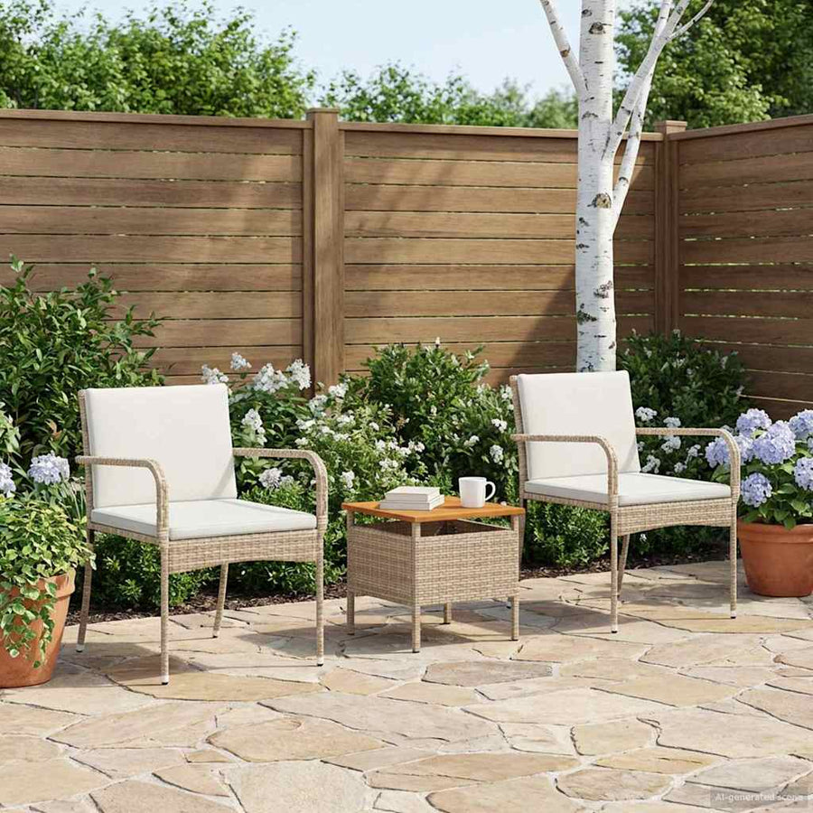Tuin set met kussen staal