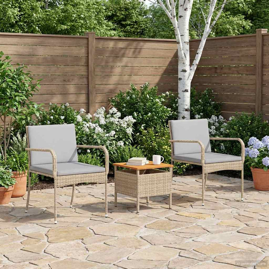Tuin set met kussen staal