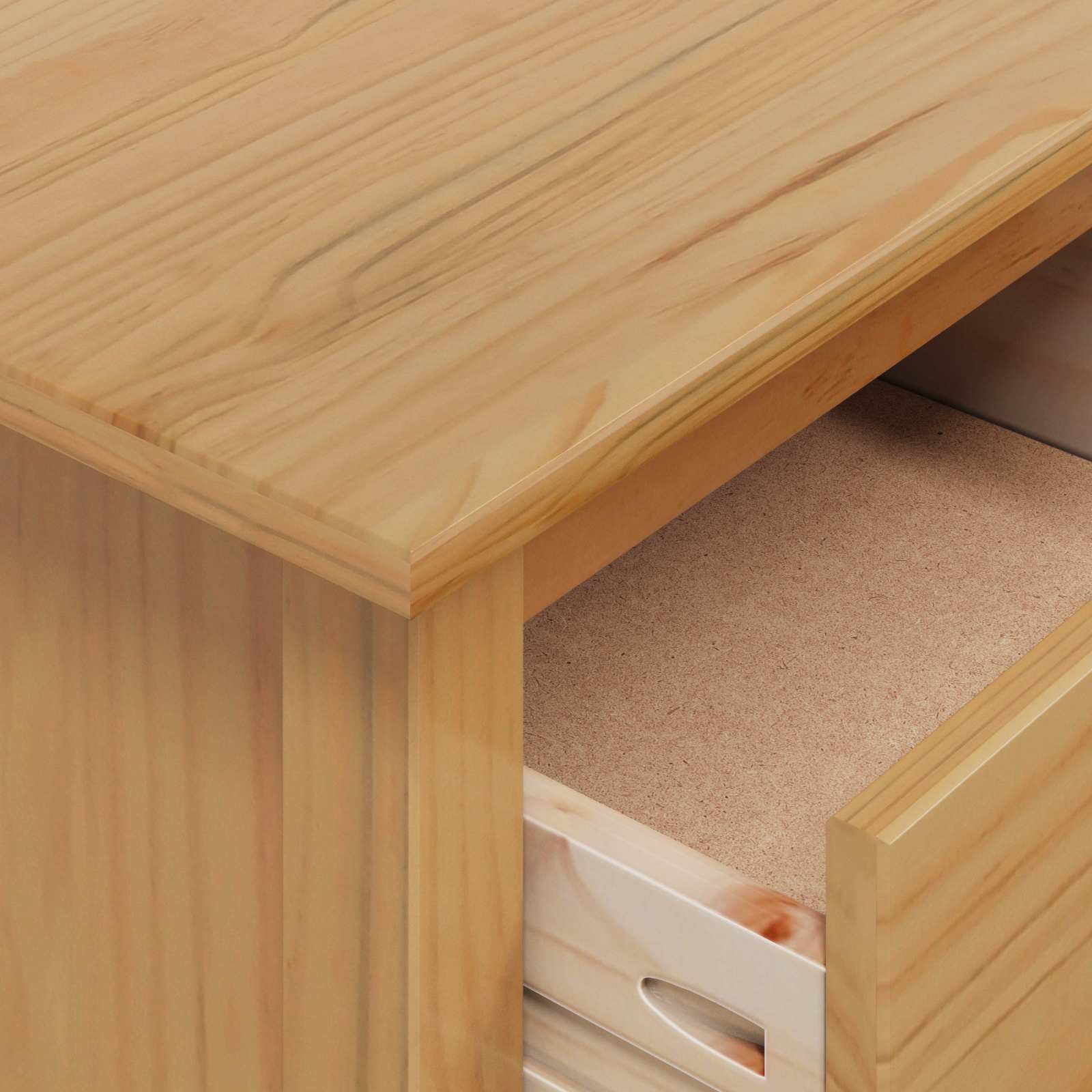 Nachtkastje Honingbruin 46 x 35 x 65 cm Massief Vurenhout