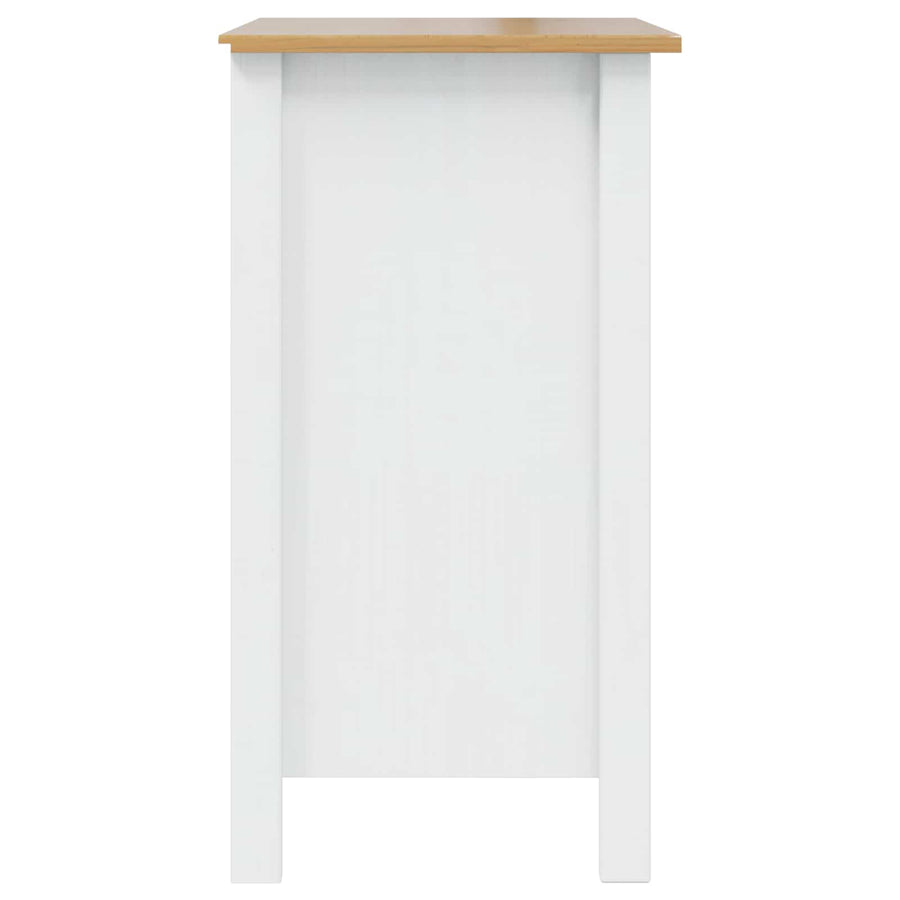 Nachtkastje met lade Wit en honingbruin 46 x 35 x 65 cm
