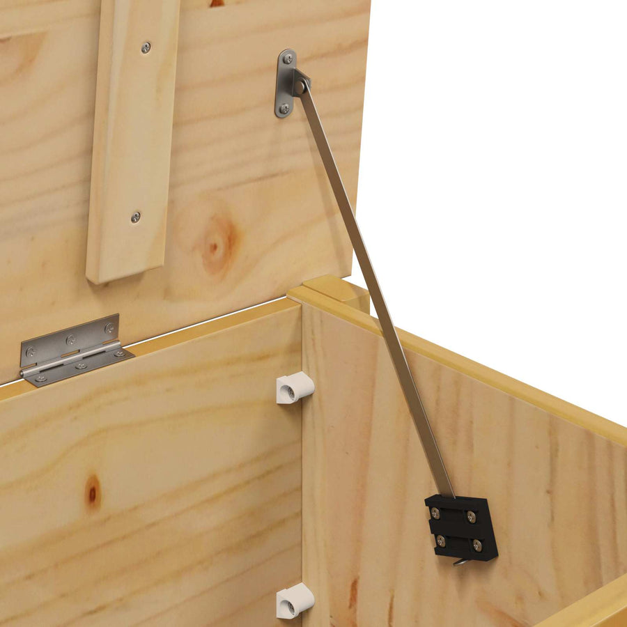 Opbergbox Honingbruin 90 x 40 x 45 cm Massief Vurenhout