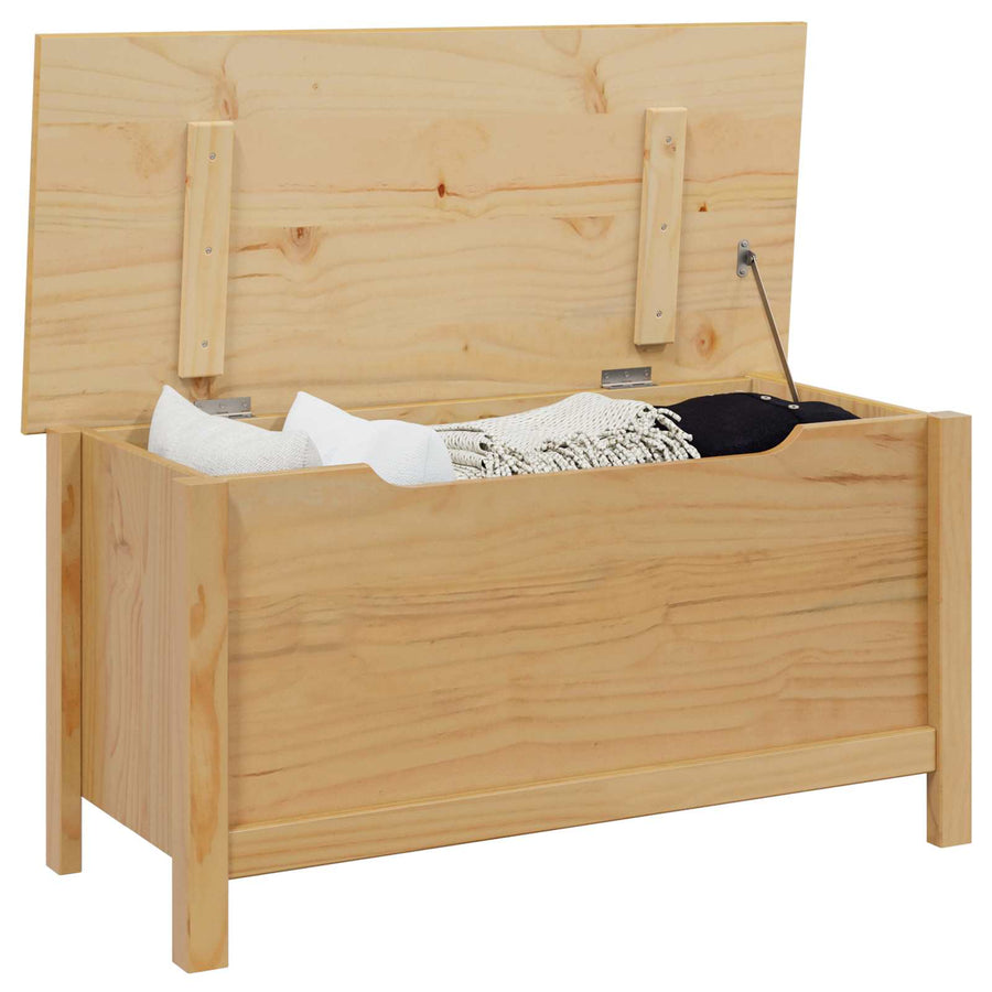 Opbergbox Honingbruin 90 x 40 x 45 cm Massief Vurenhout