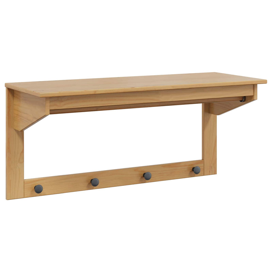 Kapstok Honingbruin 90 x 35 x 41.5 cm Massief Vurenhout