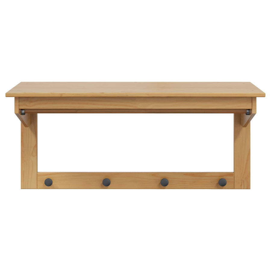 Kapstok Honingbruin 90 x 35 x 41.5 cm Massief Vurenhout