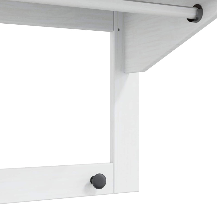 Kapstok Wit en honingbruin 90 x 35 x 41.5 cm Massief Vurenhout