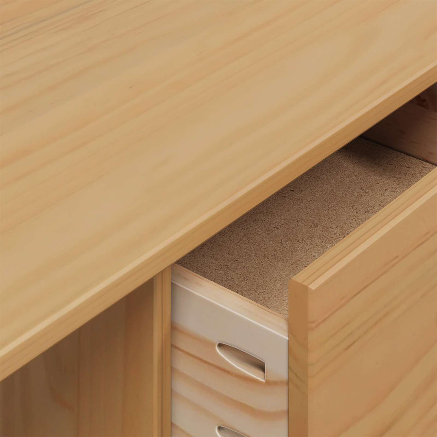 Bureau met lades Honingbruin 100 x 45 x 74 cm Massief Vurenhout