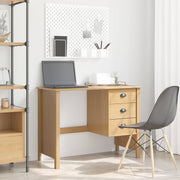 Bureau 100x45x74 cm massief vurenhout honingbruin