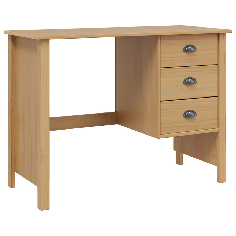 Bureau met lades Honingbruin 100 x 45 x 74 cm Massief Vurenhout