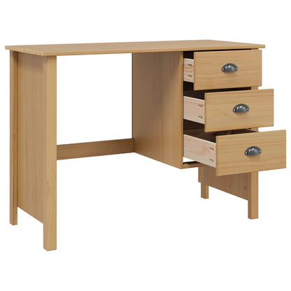 Bureau met lades Honingbruin 100 x 45 x 74 cm Massief Vurenhout