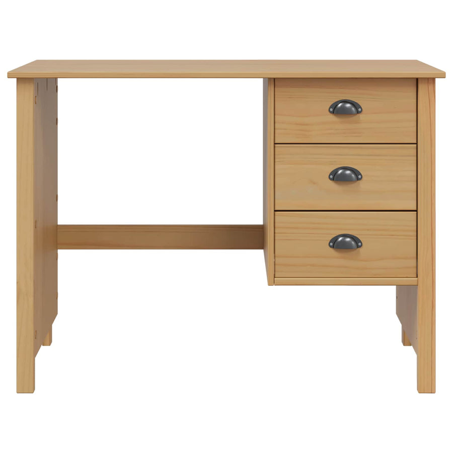 Bureau met lades Honingbruin 100 x 45 x 74 cm Massief Vurenhout
