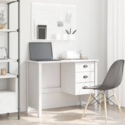 Bureau wit 100x45x74 cm massief vurenhout