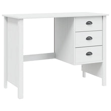 Bureau met lades Wit 100 x 45 x 74 cm Massief Vurenhout