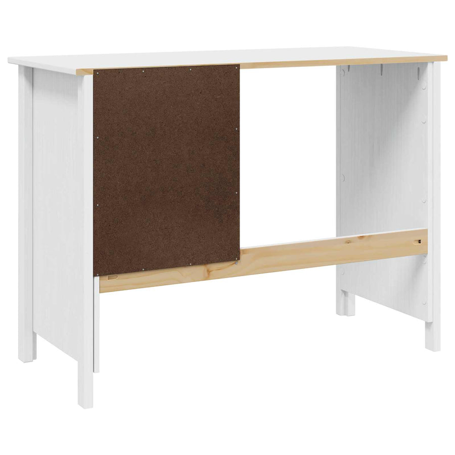 Bureau met lades Wit 100 x 45 x 74 cm Massief Vurenhout