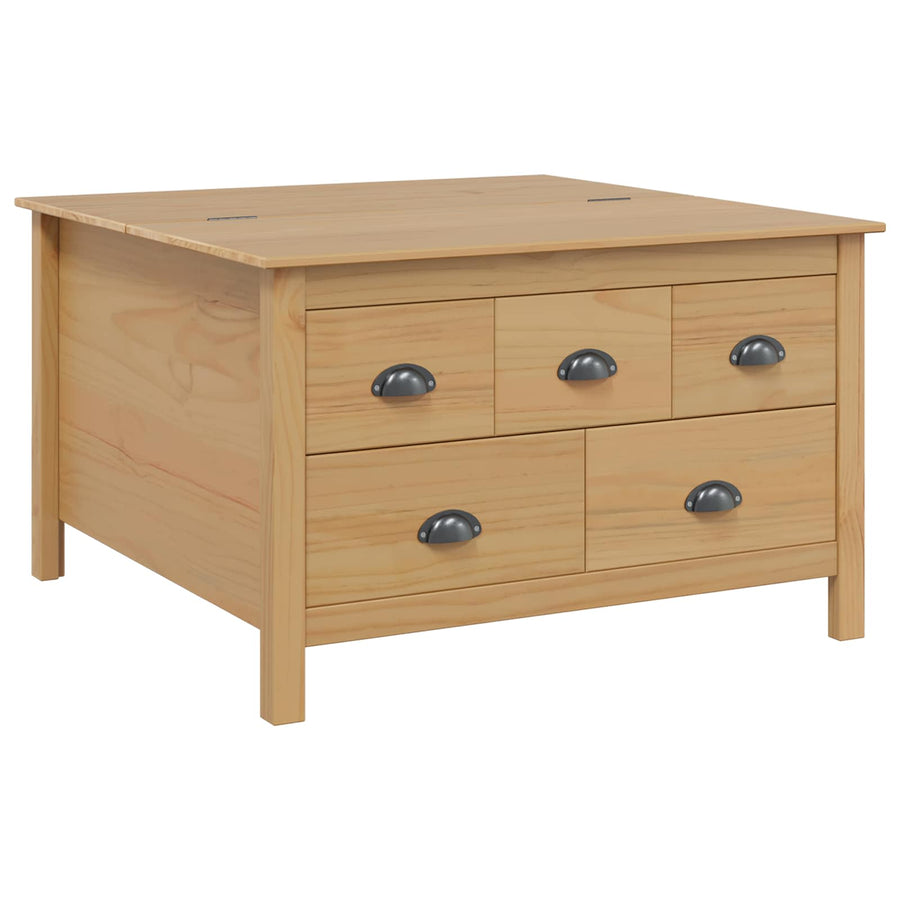 Salontafel Honingbruin 79.5 x 79.5 x 49 cm Massief Vurenhout