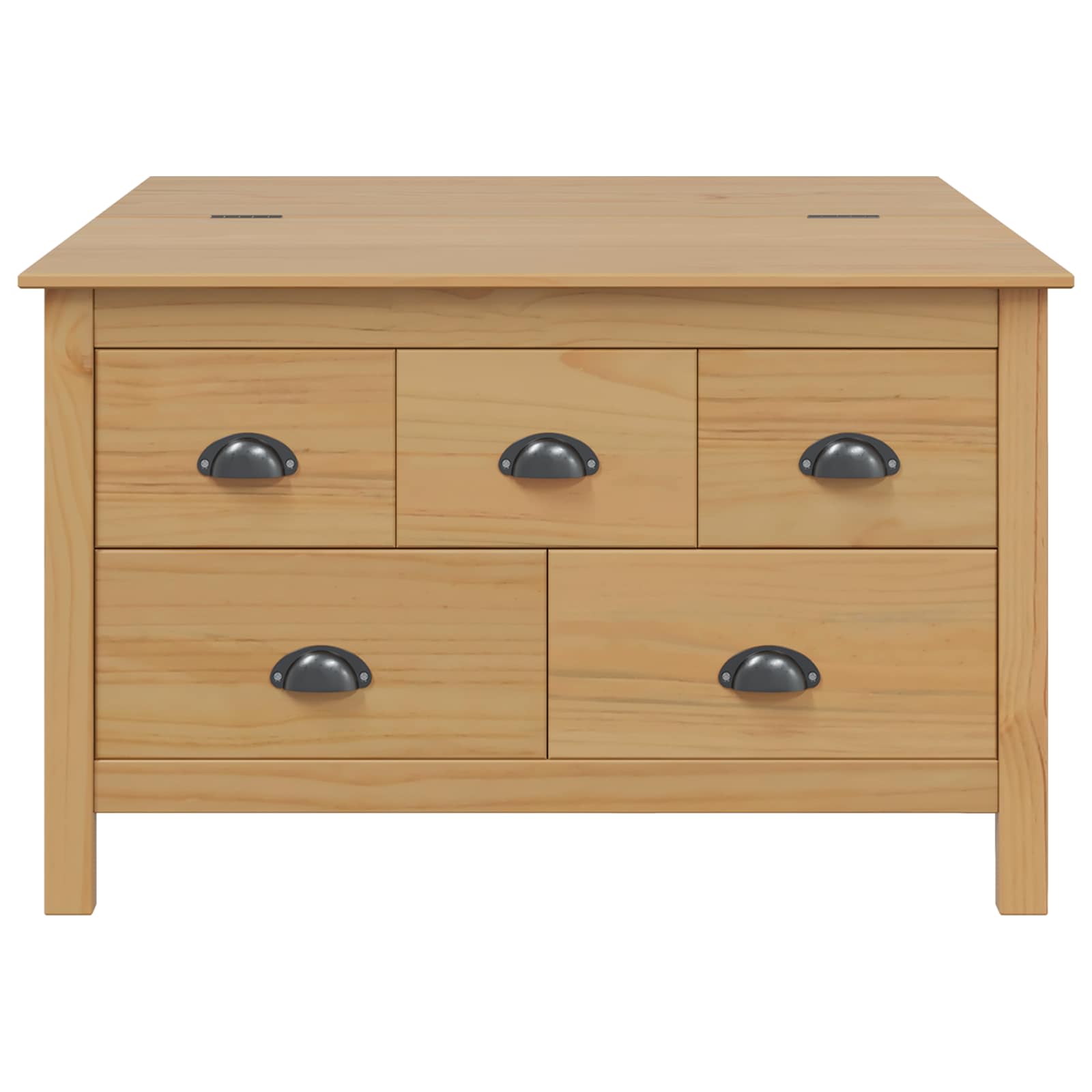 Salontafel Honingbruin 79.5 x 79.5 x 49 cm Massief Vurenhout