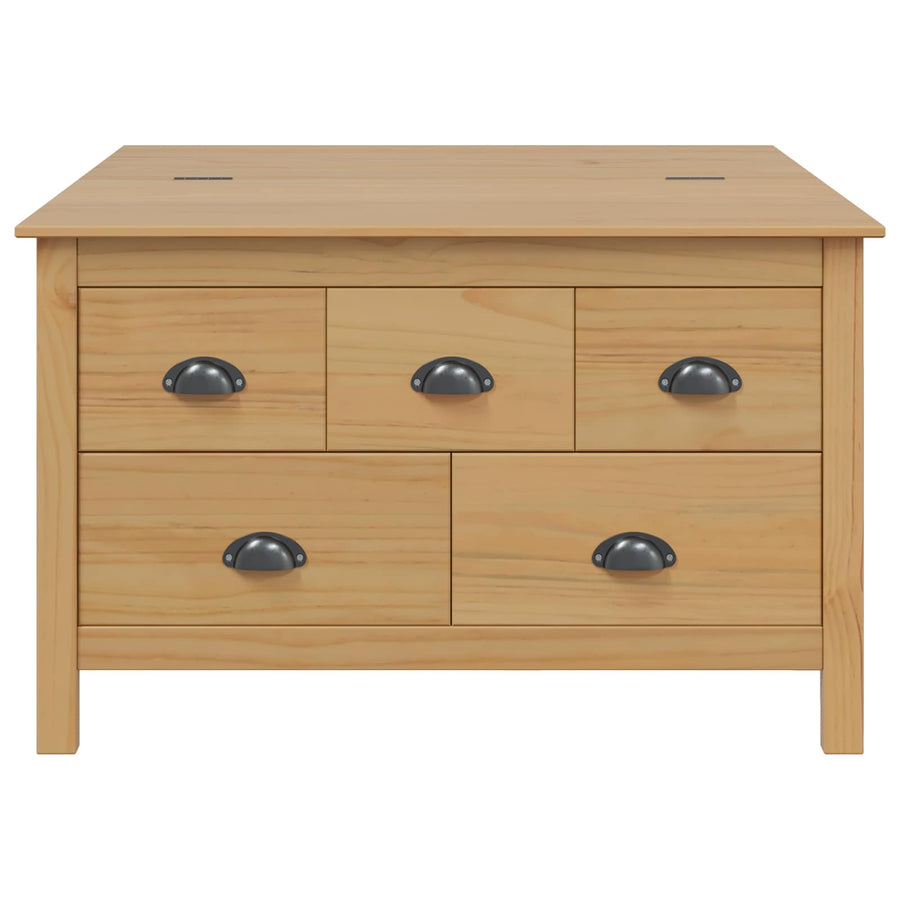 Salontafel Honingbruin 79.5 x 79.5 x 49 cm Massief Vurenhout