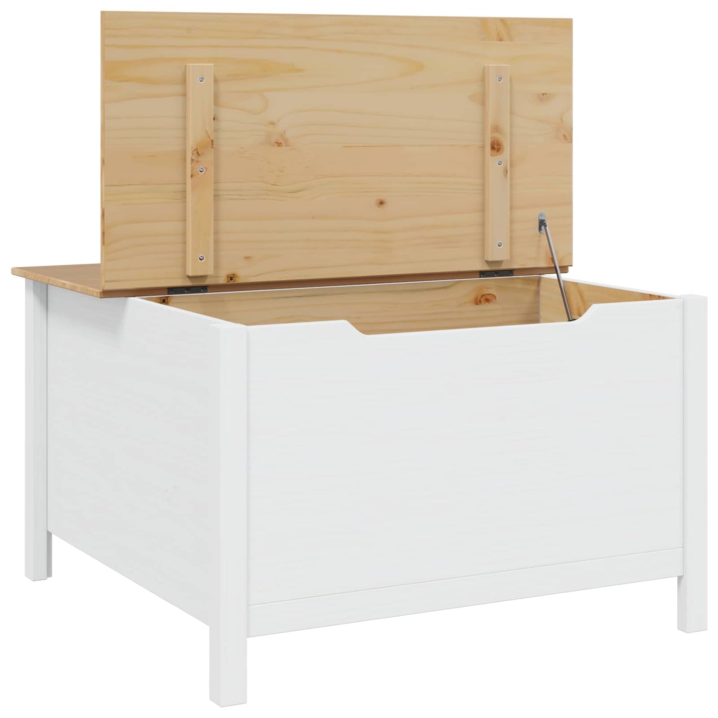 Salontafel met lade Wit en honingbruin 79.5 x 79.5 x 49 cm