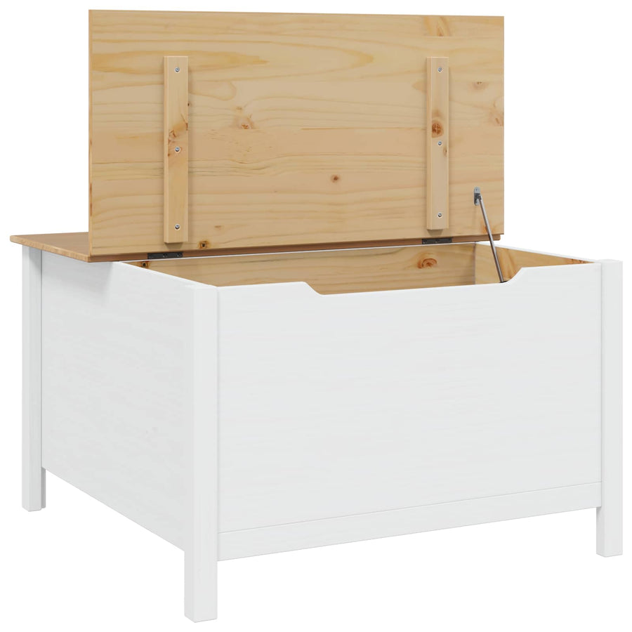 Salontafel met lade Wit en honingbruin 79.5 x 79.5 x 49 cm