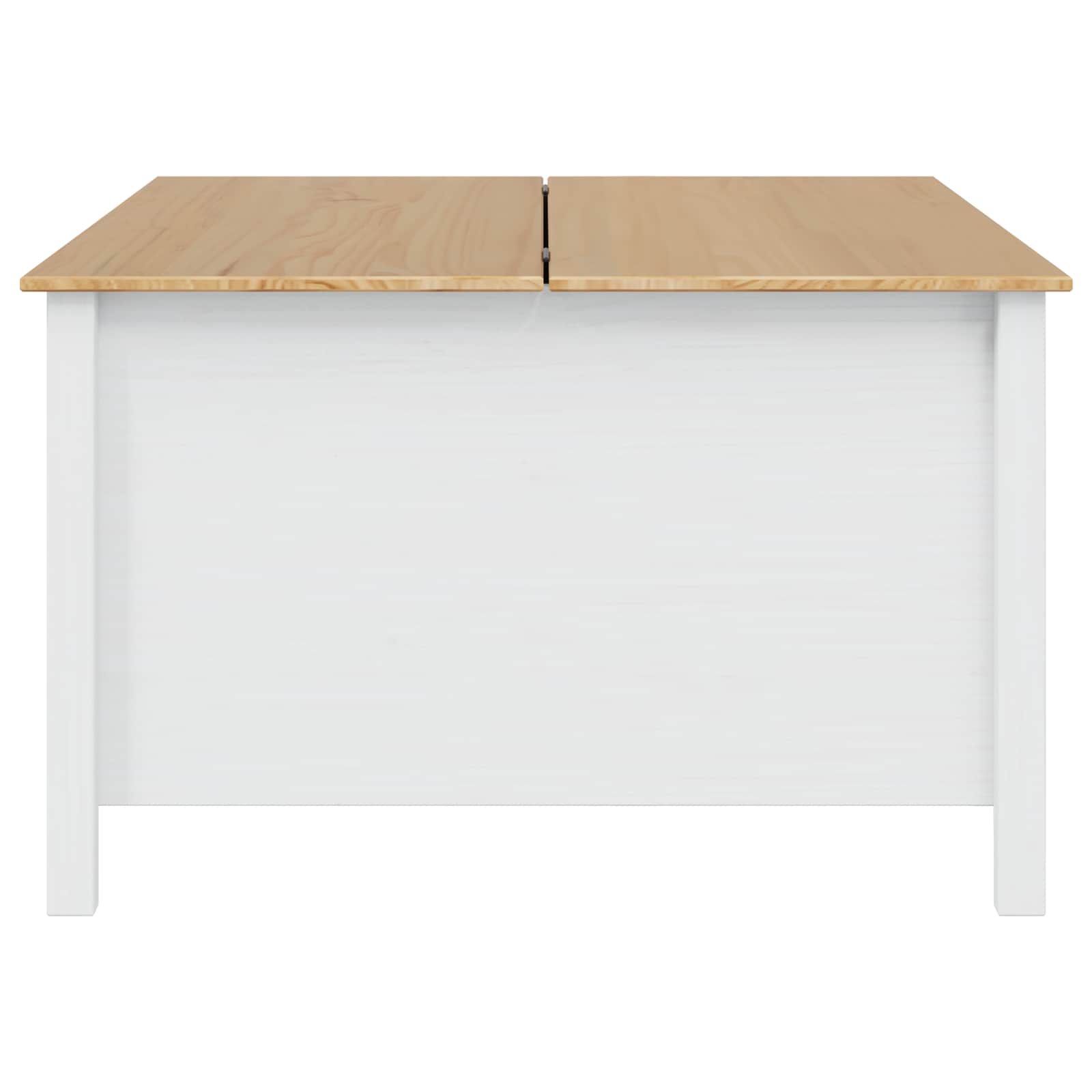 Salontafel met lade Wit en honingbruin 79.5 x 79.5 x 49 cm