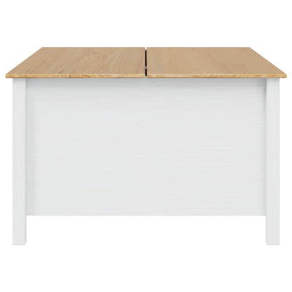 Salontafel met lade Wit en honingbruin 79.5 x 79.5 x 49 cm