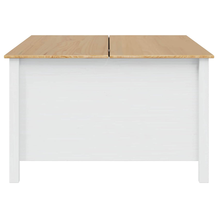 Salontafel met lade Wit en honingbruin 79.5 x 79.5 x 49 cm