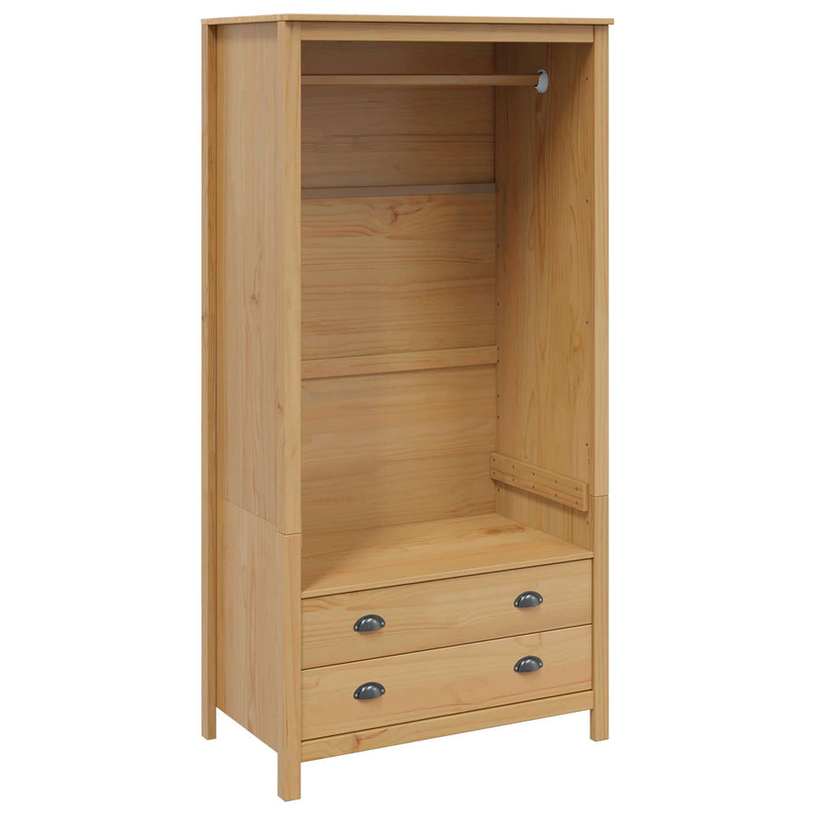 Kledingkast Honingbruin 84 x 50 x 170 cm Massief Vurenhout