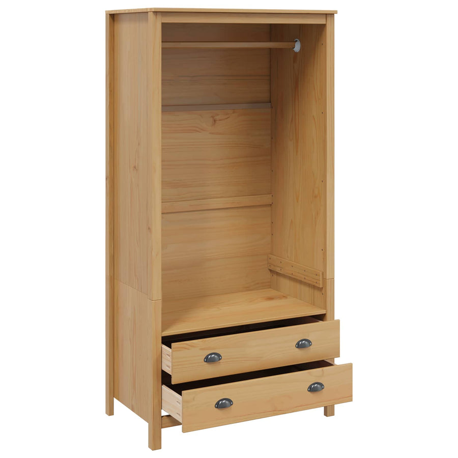 Kledingkast Honingbruin 84 x 50 x 170 cm Massief Vurenhout