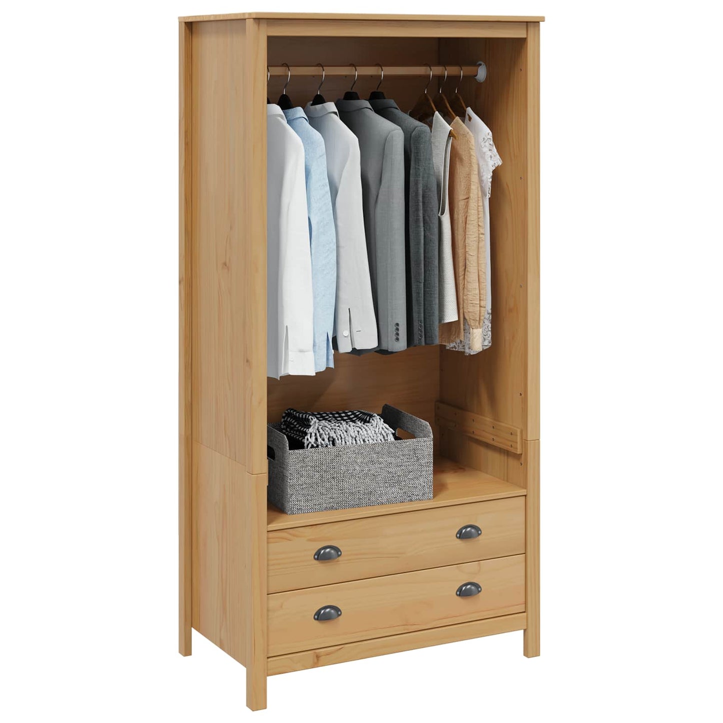 Kledingkast Honingbruin 84 x 50 x 170 cm Massief Vurenhout