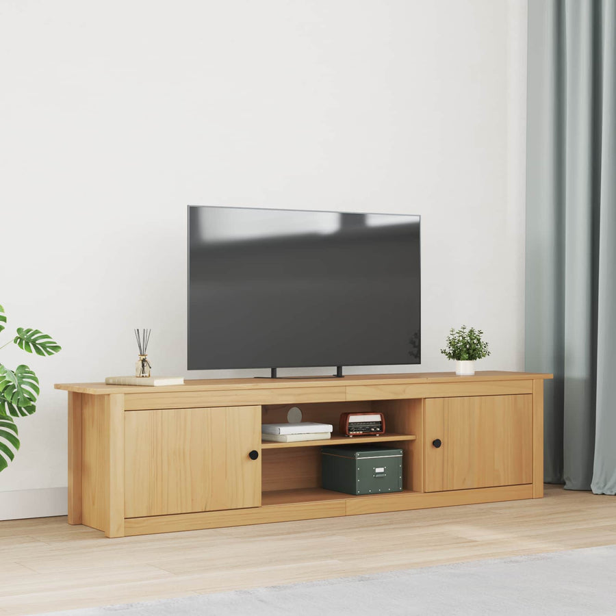 TV Rek HILL Honingbruin 158 x 40 x 39.5 cm Massief grenenhout
