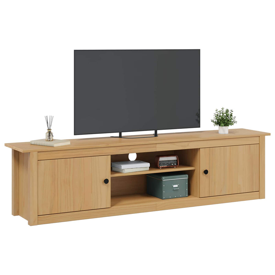 TV Rek HILL Honingbruin 158 x 40 x 39.5 cm Massief grenenhout