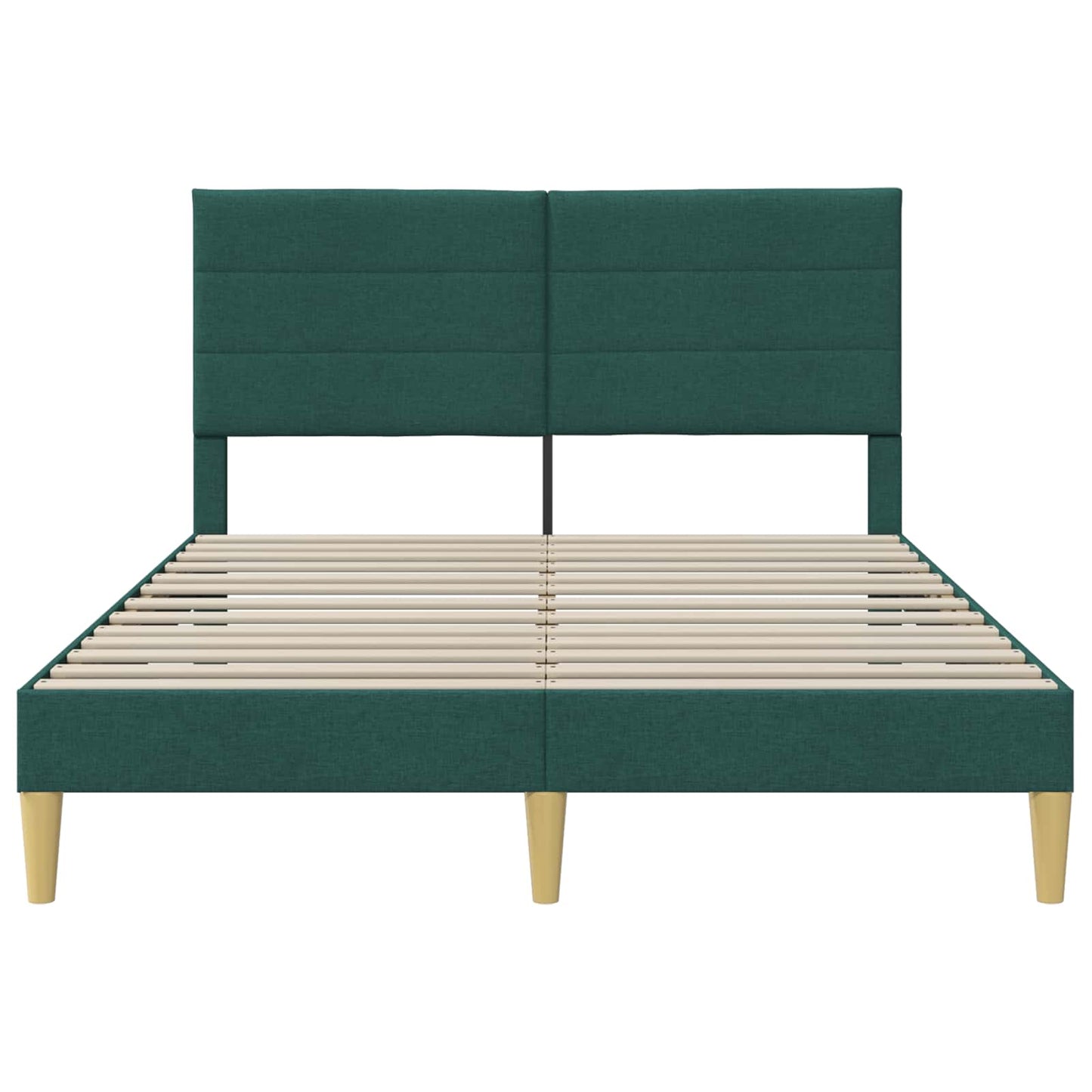 Bedframe met hoofdeinde Donkergrijs Stof