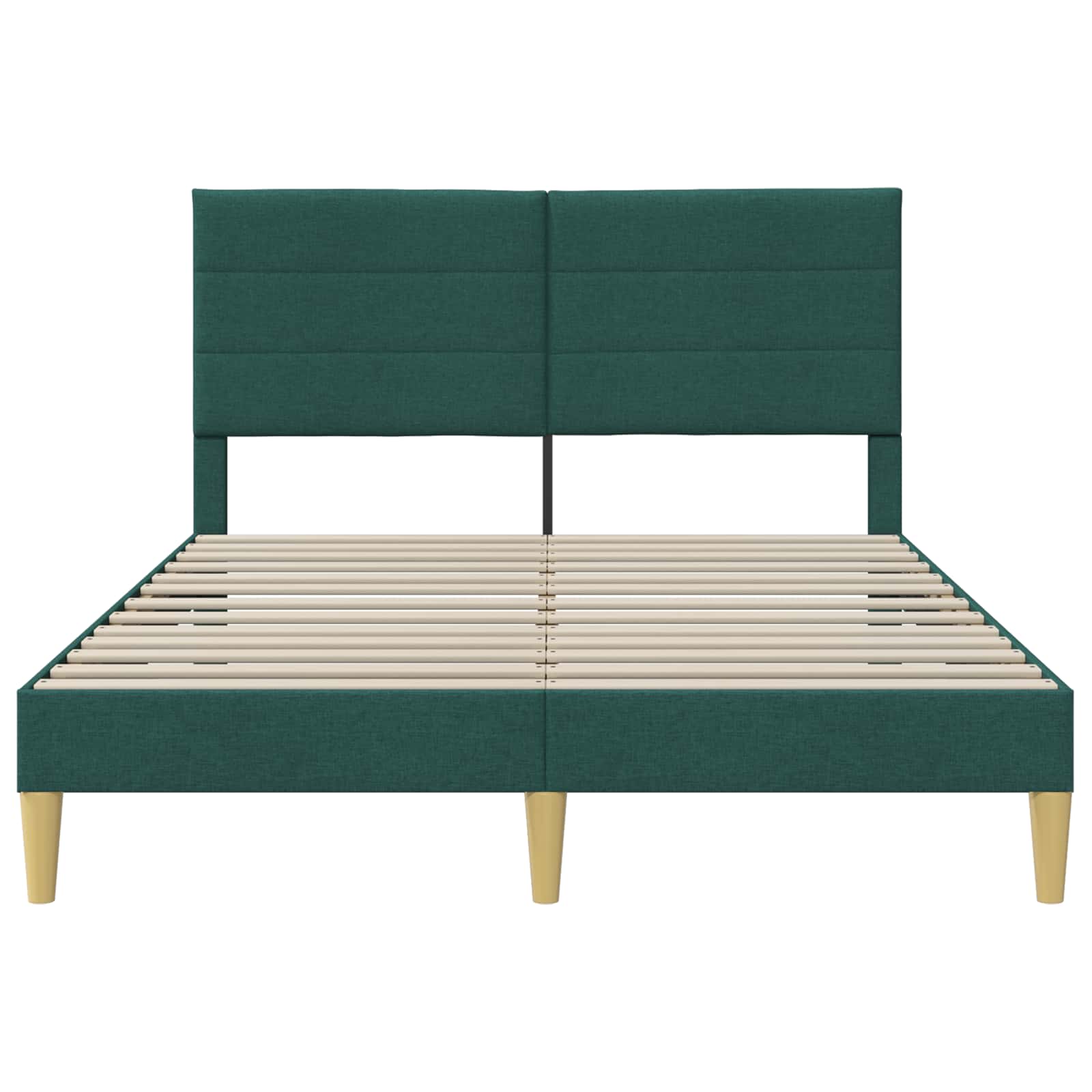 Bedframe met hoofdeinde Donkergrijs Stof
