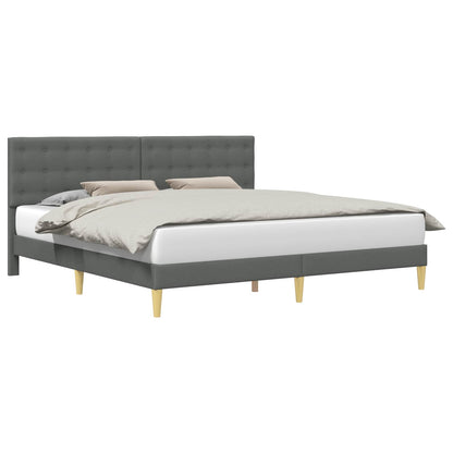 Bedframe met hoofdeinde Donkergrijs 180 x 200 cm Stof