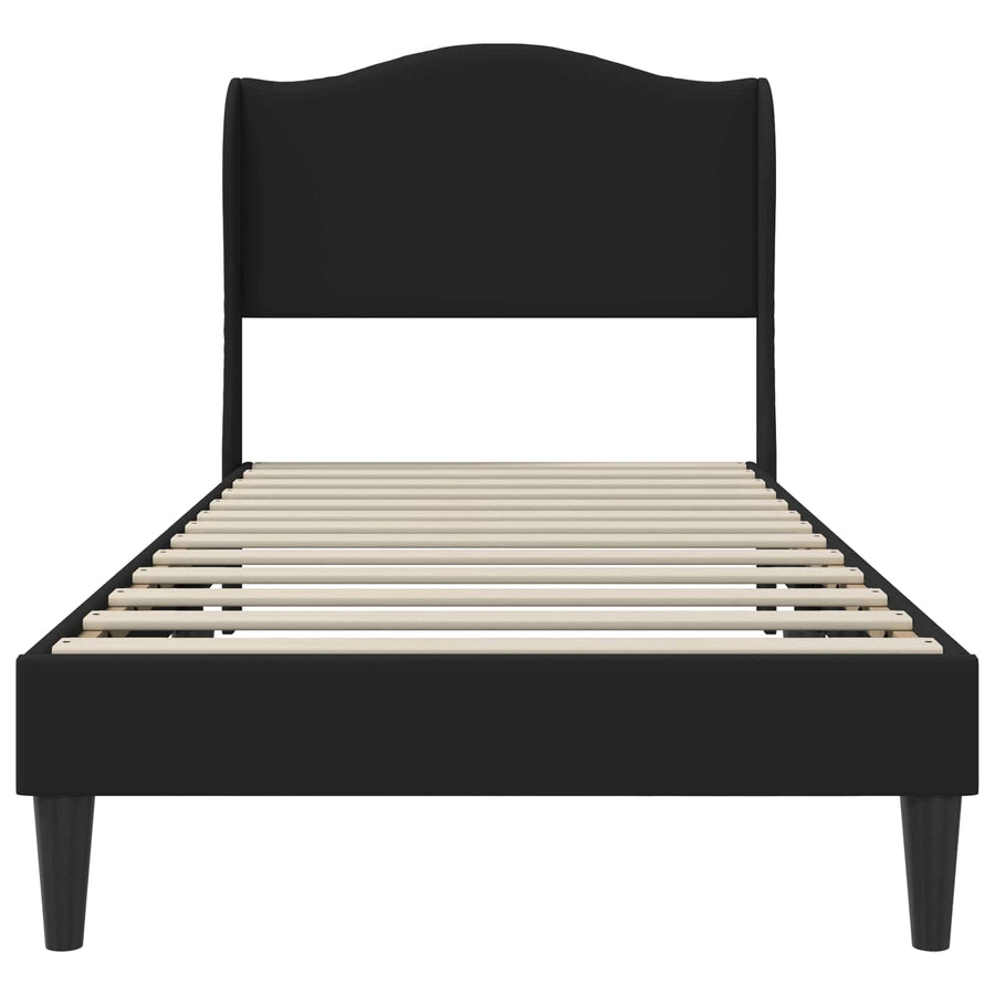 Bedframe met hoofdeinde Zwart 90 x 190 cm Kunstleer