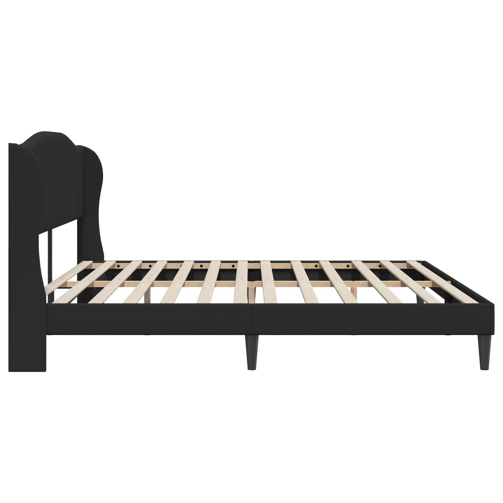 Bedframe met hoofdeinde Zwart 180 x 200 cm Kunstleer